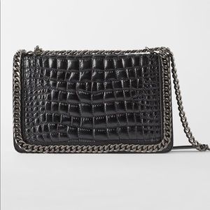 Zara Embossed chain handbag